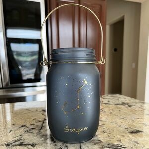 Scorpio Zodiac candle jar